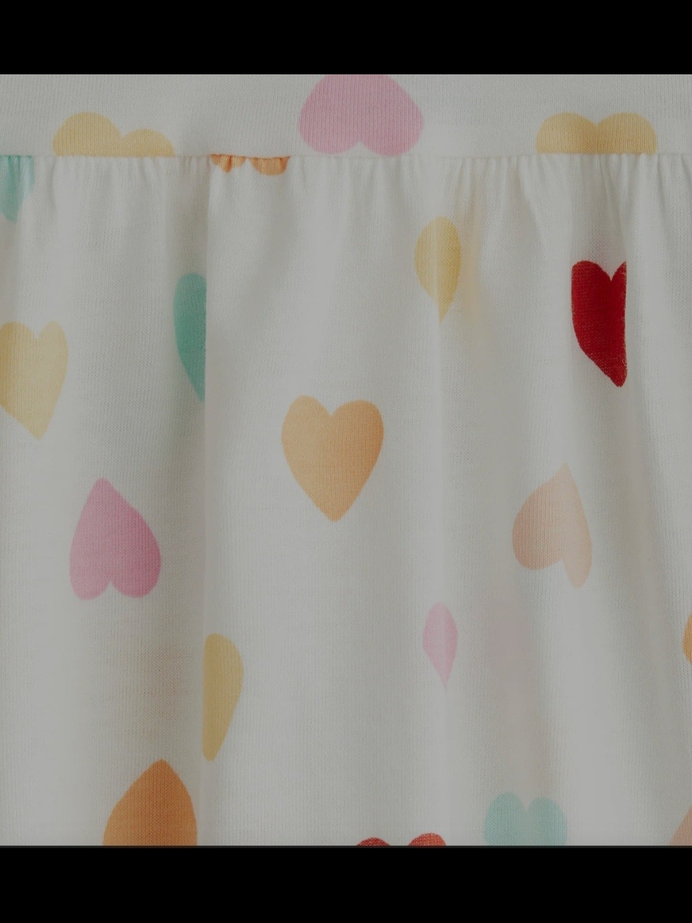 H&M White Tank Dress with Multi-Color Heart Print Size 8-10 Youth - Picture 2 of 6